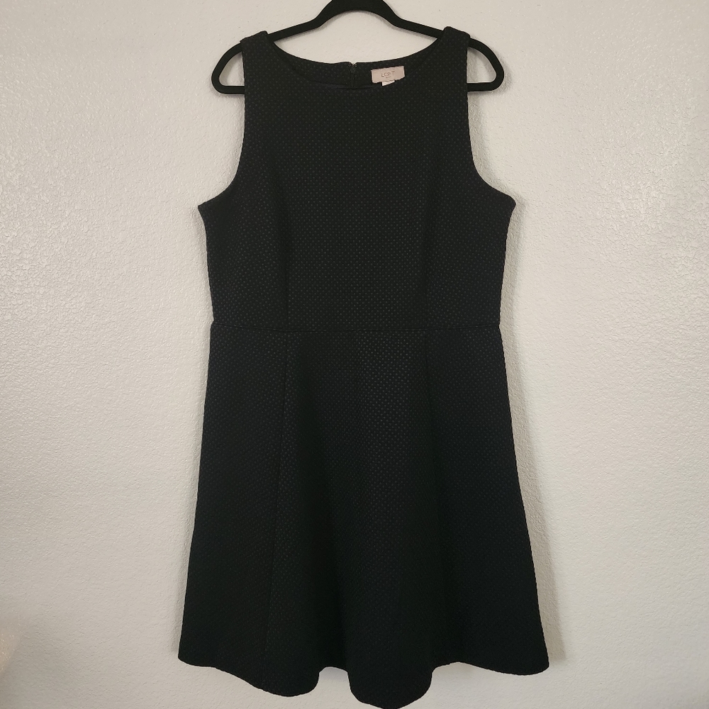 Loft navy blue & black sheath dress sz 16